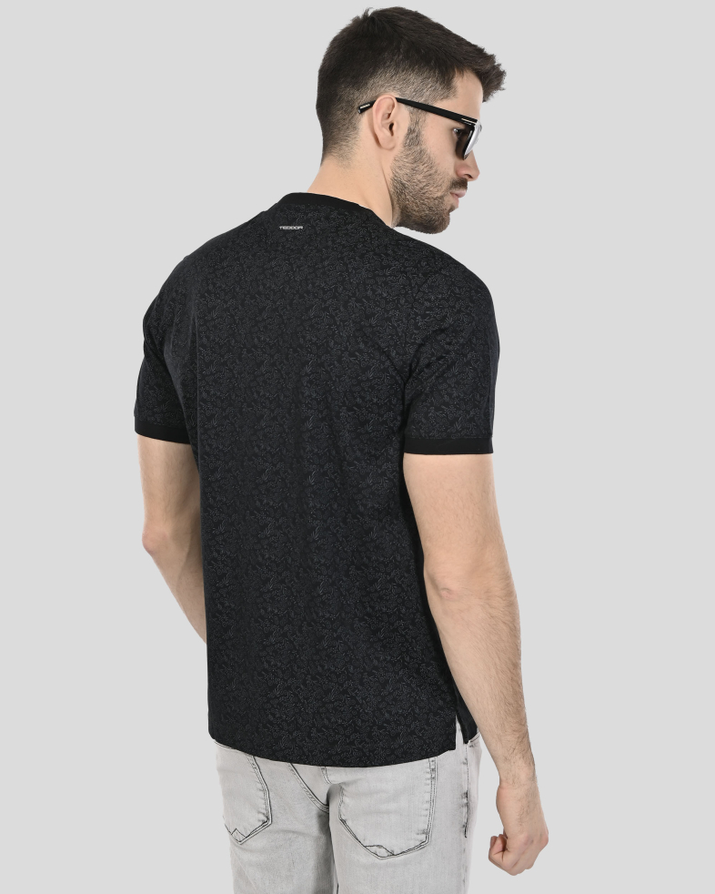 TRICOU NEGRU PRINT GEOMETRIC 250110131803-2 08