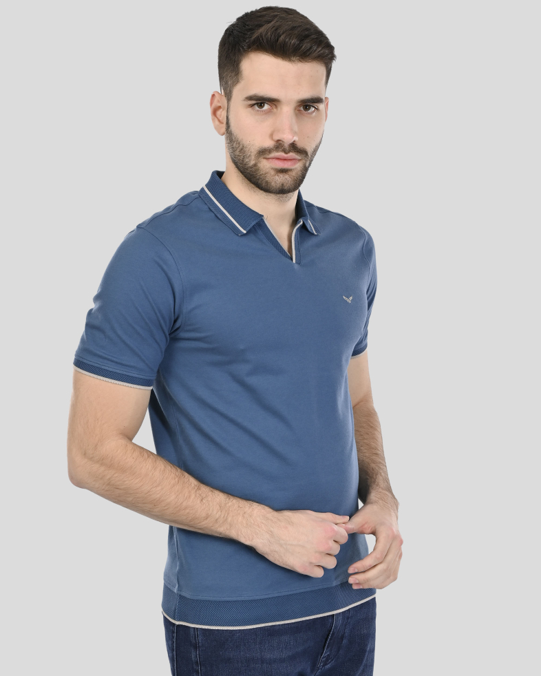 TRICOU  ALBASTRU GULER IN V 250110131783-4 03