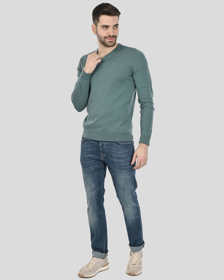 PULOVER VERDE GULER IN V 250108055391-4 02