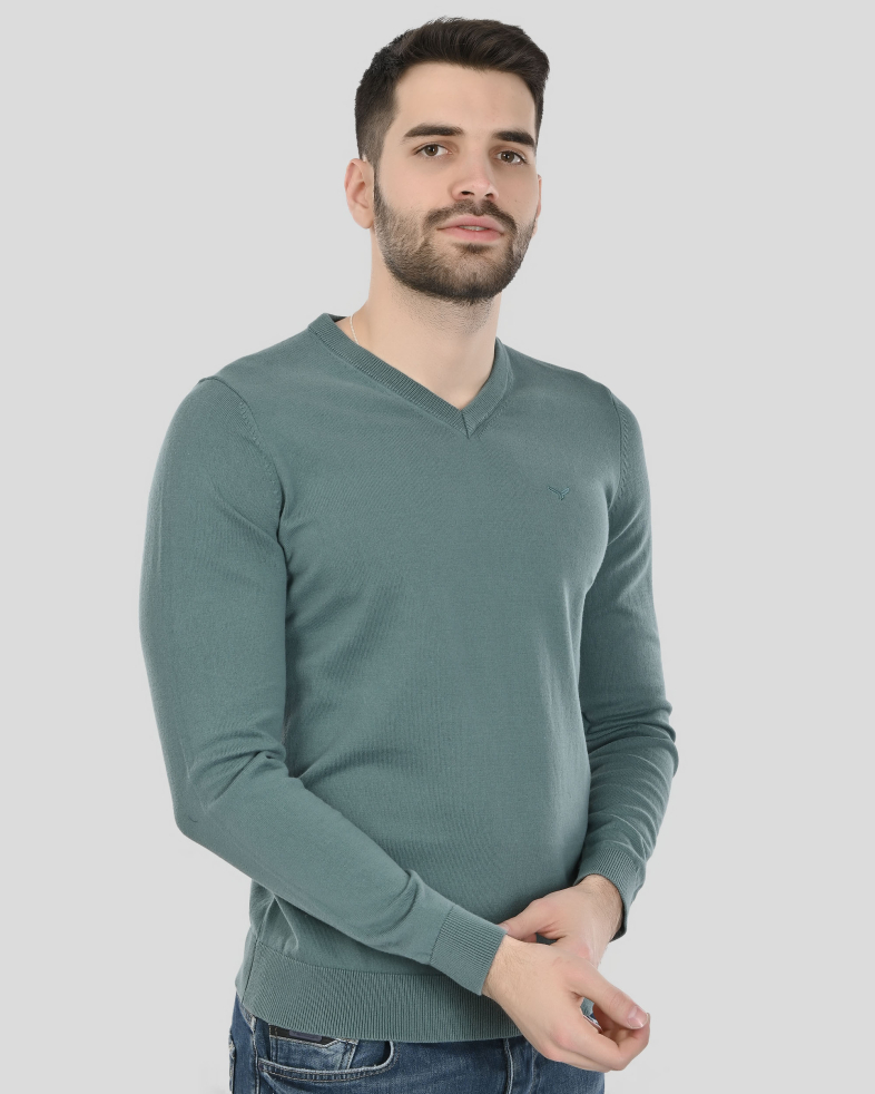 PULOVER VERDE GULER IN V 250108055391-4 03