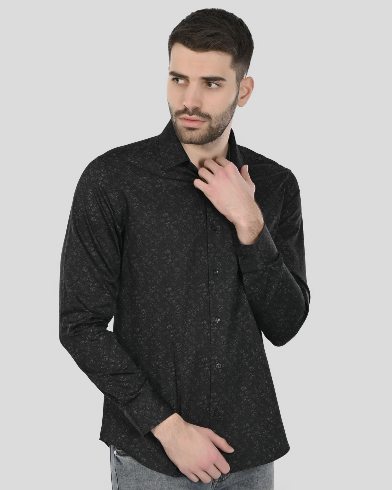 CAMASA SLIM NEAGRA  PRINT GEOMETRIC 250135045073-2 03