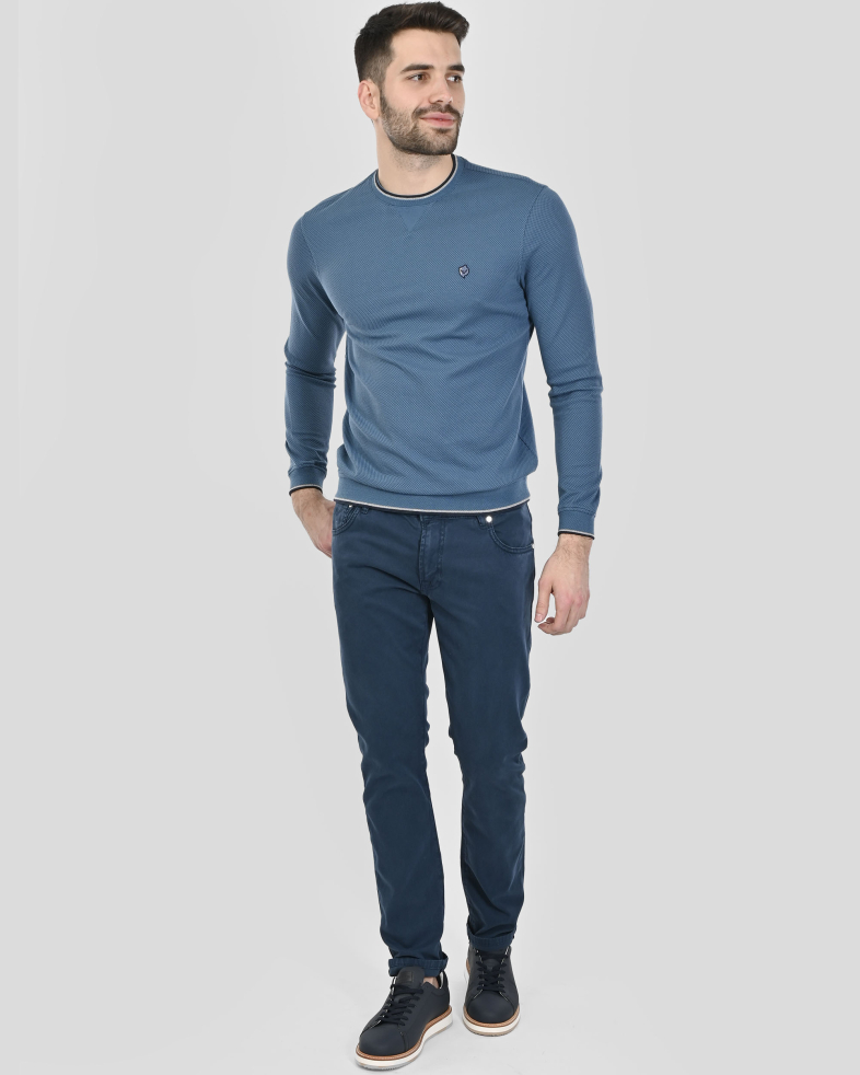 BLUZA ALBASTRA CU GULER ROTUND 240210141566-2 02