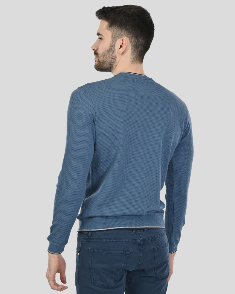 BLUZA ALBASTRA CU GULER ROTUND 240210141566-2 08