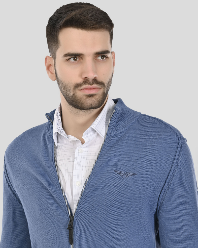 PULOVER ALBASTRU CU FERMOAR 240208105383-3 04
