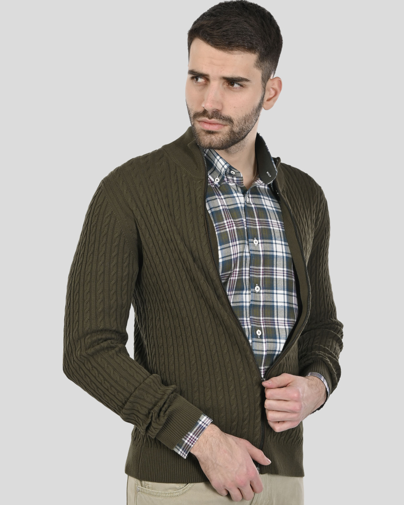PULOVER VERDE CU FEROMAR 240208105384-3 03