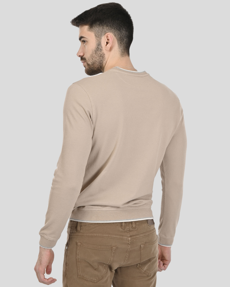 BLUZA BEJ CU GULER ROTUND 240210141566-4 08