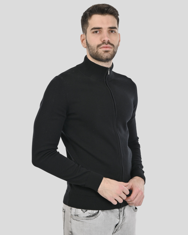 PULOVER NEGRU CU FERMOAR 240208105382-1 03