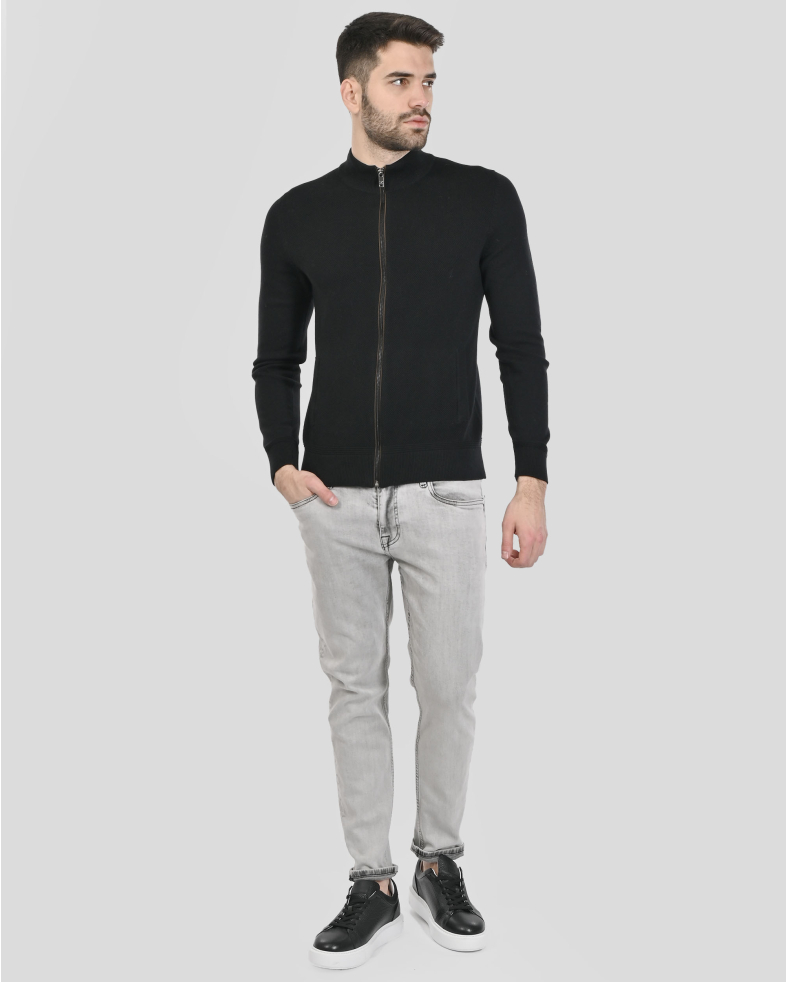 PULOVER NEGRU CU FERMOAR 240208105364-1 02