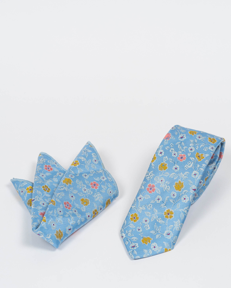 COMPLECT CRAVATA SI BATISTA BLEU PRINT GEOMETRIC 230150133627-45 02