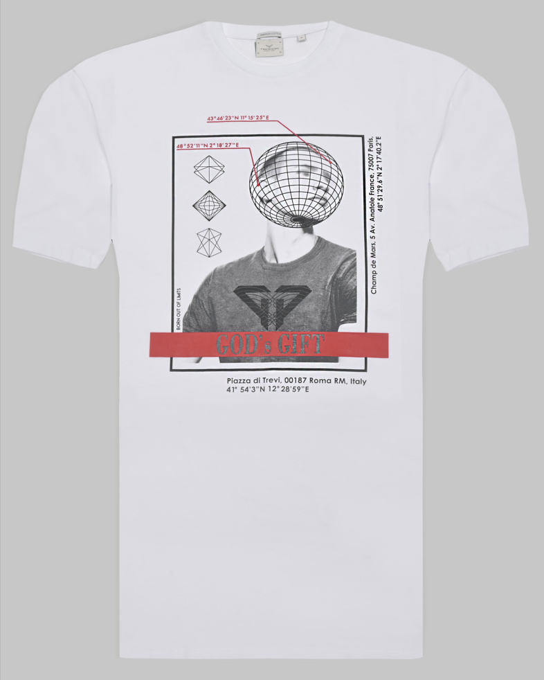 TRICOU ALBU CU DESEN 240161131756-1 01