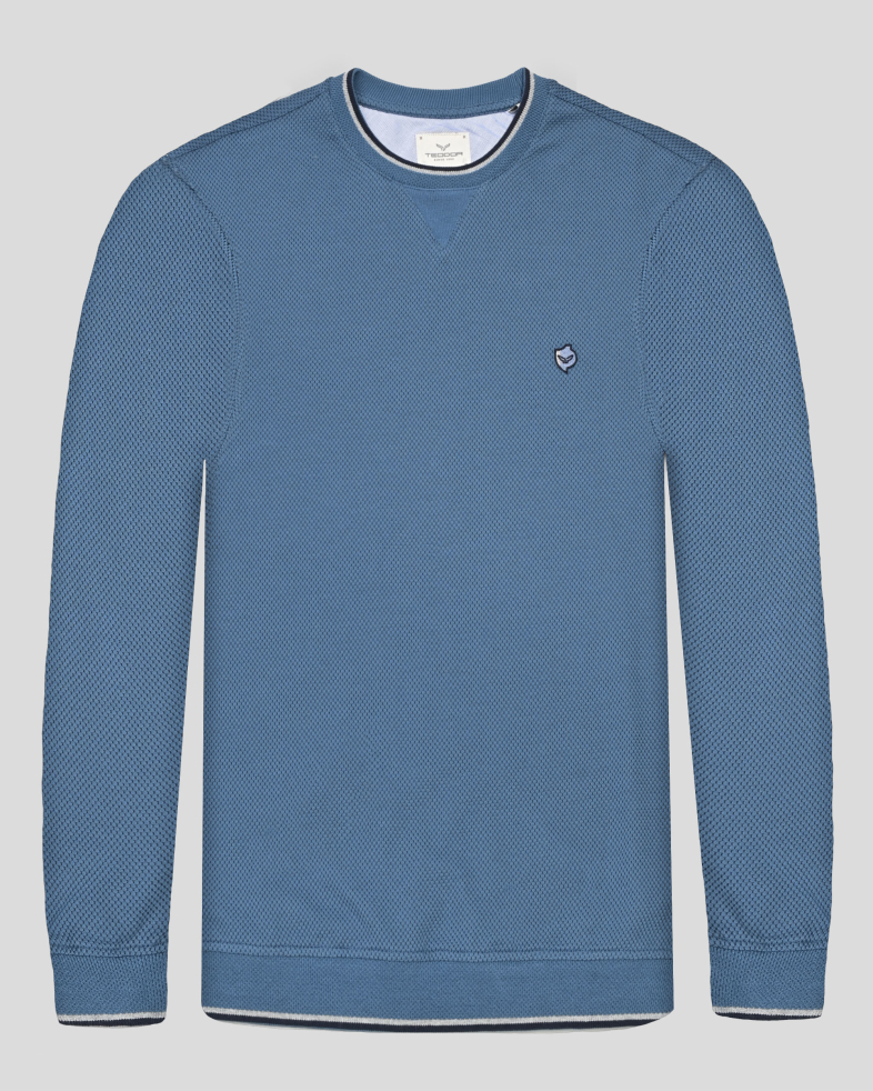 BLUZA ALBASTRA CU GULER ROTUND 240210141566-2 01