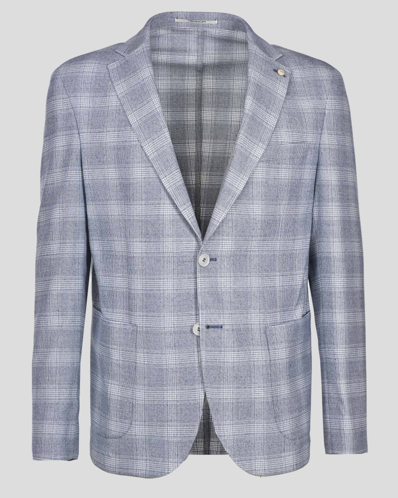 SACOU SLIM ALBASTRU IN CAROURI 250159022154-2 01