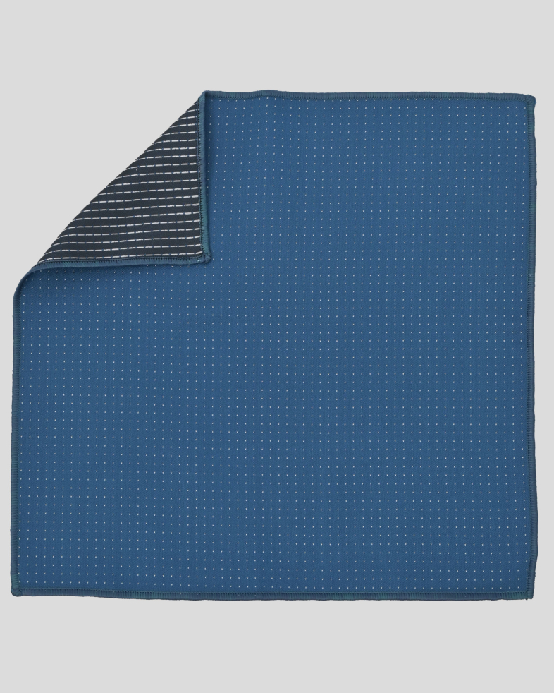 COMPLECT CRAVATA SI BATISTA ALBASTRA  PRINT GEOMETRIC 240150133703-11 04