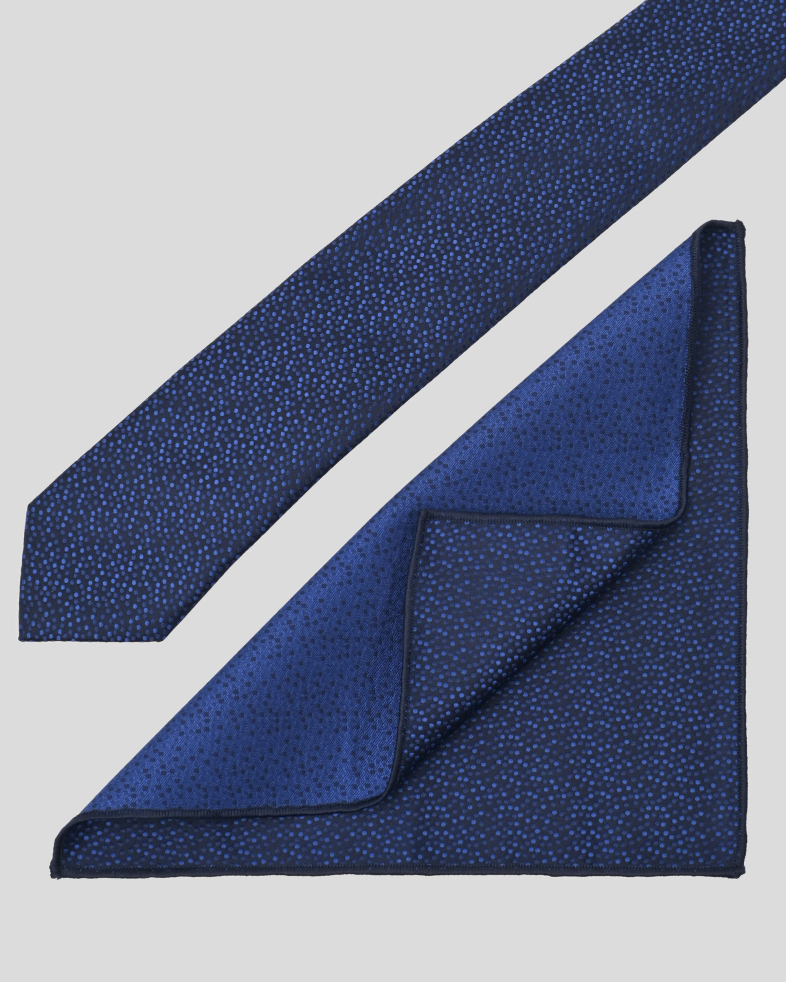 COMPLECT CRAVATA SI BATISTA BLEUMARIN PRINT GEOMETRIC 240150133703-22 02