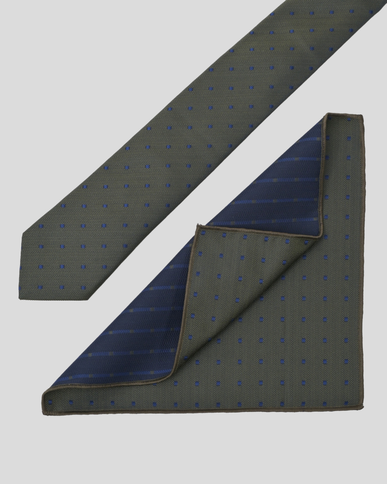 COMPLECT CRAVATA SI BATISTA VERDE PRINT GEOMETRIC 240150133703-24 02