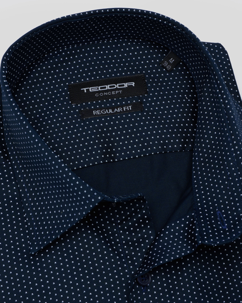 CAMASA BLEUMARIN  PRINT GEOMETRIC MANECA SCURTA 240105045014-3 03