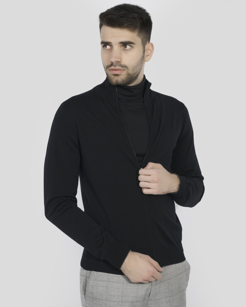 PULOVER NEGRU CU FERMOAR 240209105350-1 03