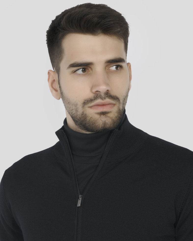 PULOVER NEGRU CU FERMOAR 240209105350-1 04