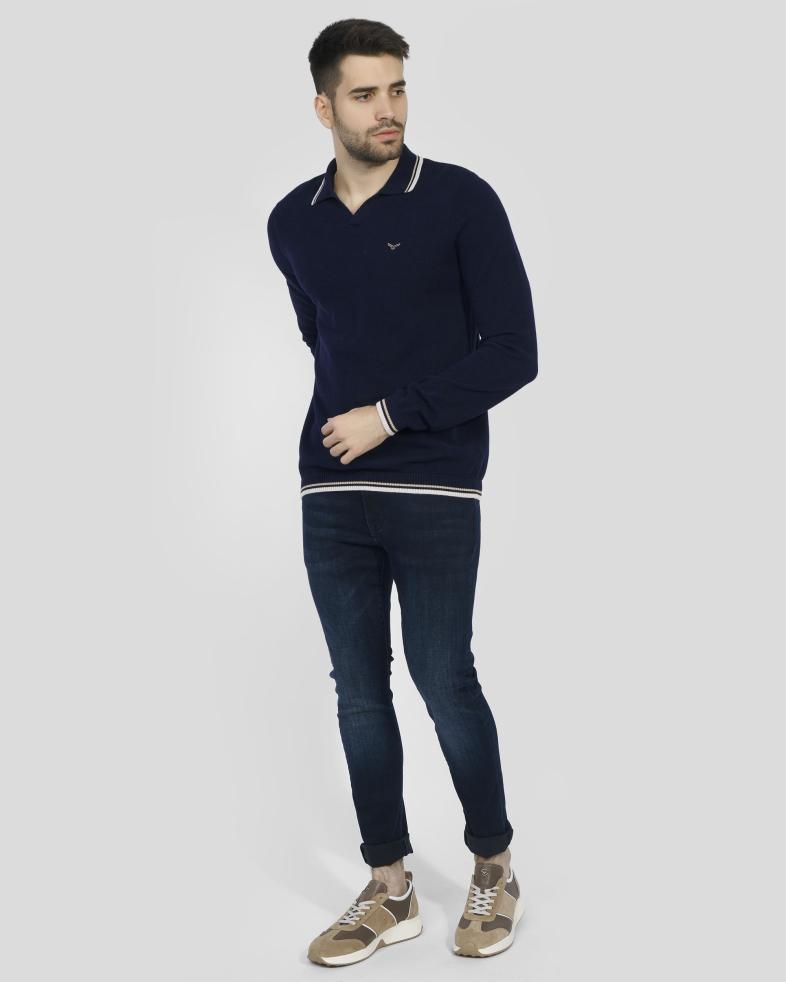 PULOVER BLEUMARIN GULER IN V 240208055373-1 02