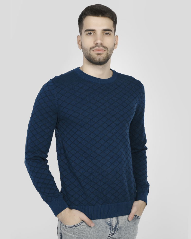 PULOVER ALBASTRU GULER ROTUND 240208055374-4 03