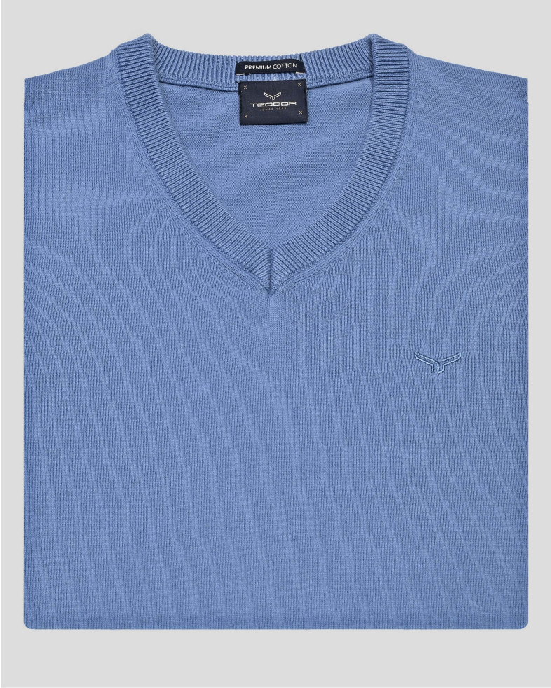 PULOVER BLEU GULER IN V 250108055391-3 07