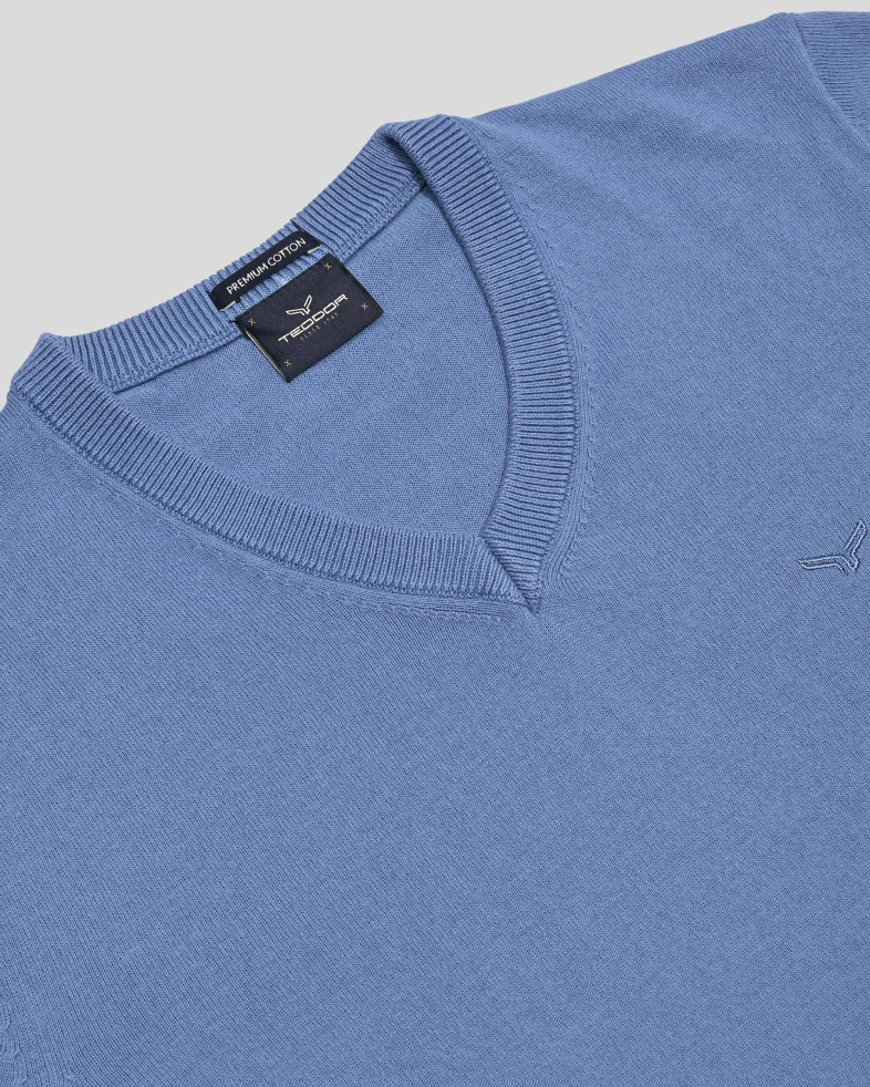 PULOVER BLEU GULER IN V 250108055391-3 08