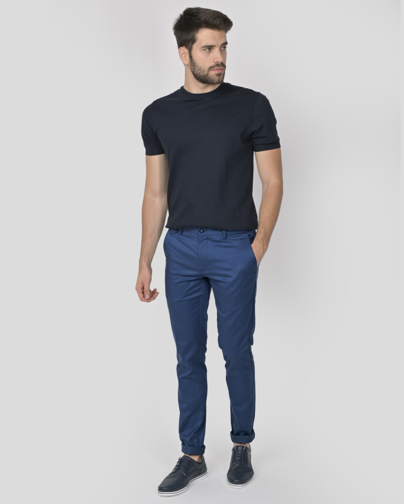 PANTALONI SLIM ALBASTRI 240134088554-2 02