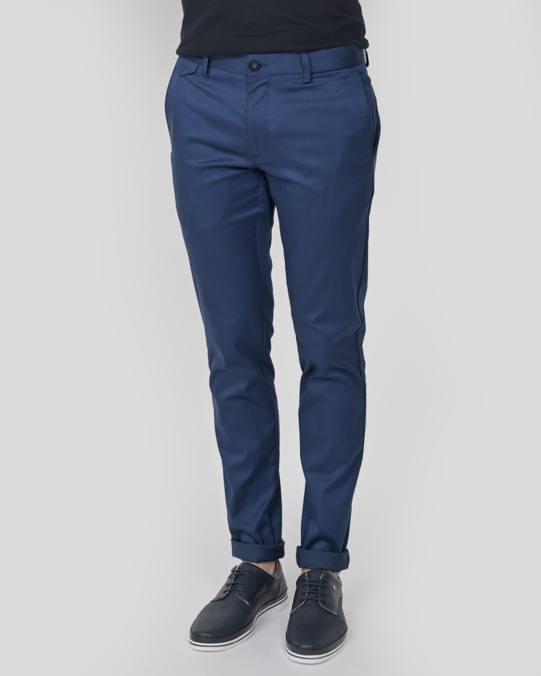 PANTALONI SLIM ALBASTRI 240134088554-2 03