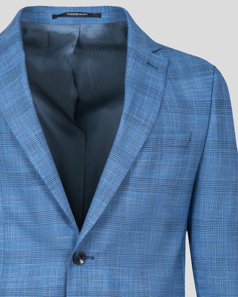 SACOU SLIM ALBASTRU IN CAROURI 230132221137-1 02