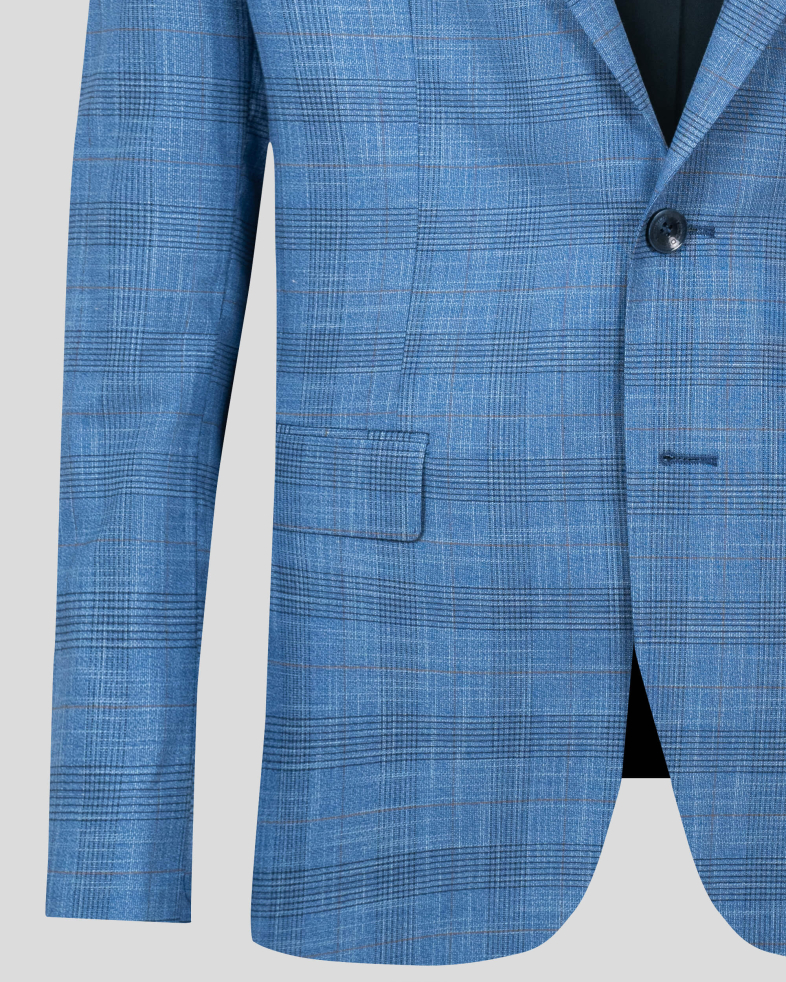SACOU SLIM ALBASTRU IN CAROURI 230132221137-1 03