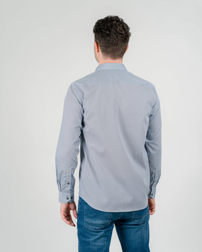 CAMASA SLIM ALBASTRA PRINT GEOMETRIC 210105044630-2 09