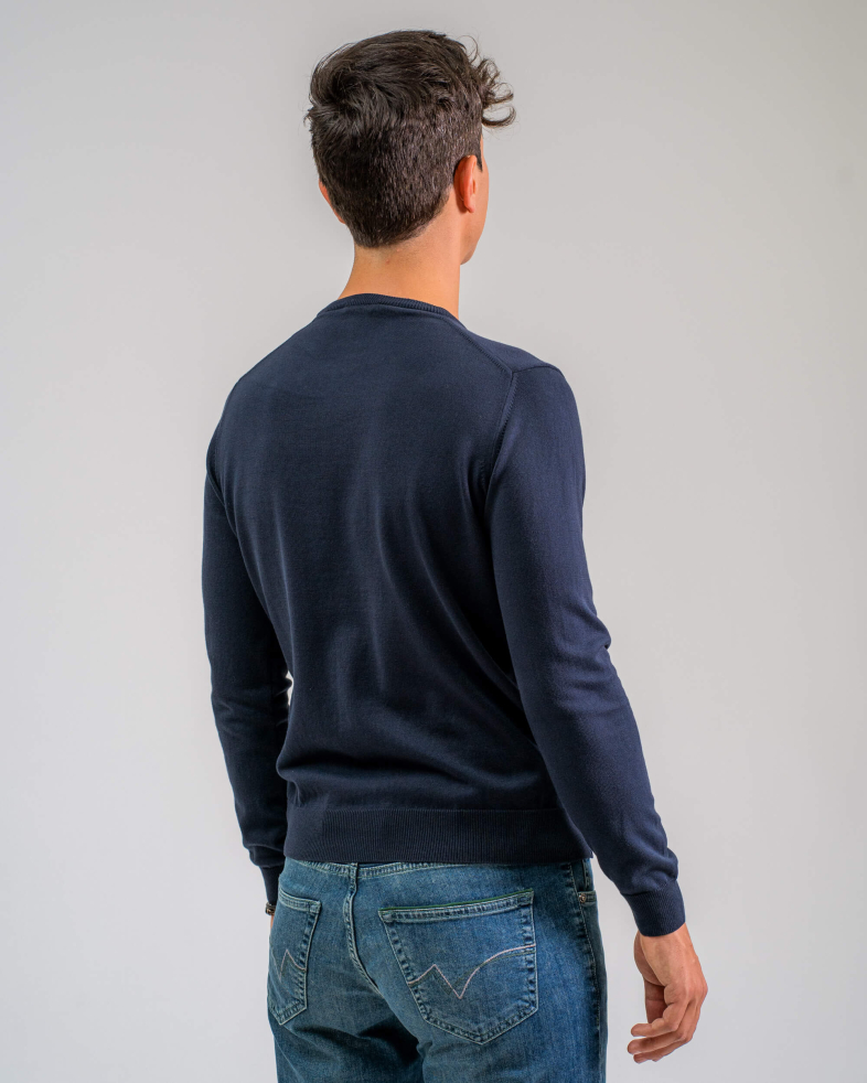PULOVER DE BUMBAC CULOAREA ALBASTRU ANCHIS 200208055021-2 02