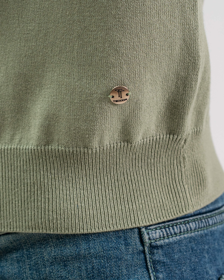 PULOVER CU LOGO METALIC CULOAREA VERDE 200208055021-11 03
