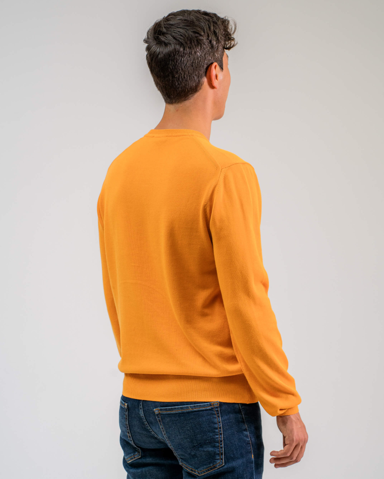 PULOVER DE BUMBAC CU BRODERIE CULOAREA OCHRA 200208055020-10 04