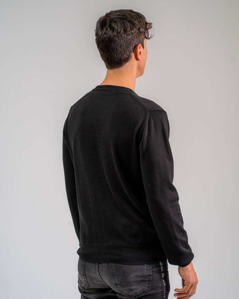 PULOVER DE BAZA CULOAREA NEAGRA CU LOGO 200208055020-1 05