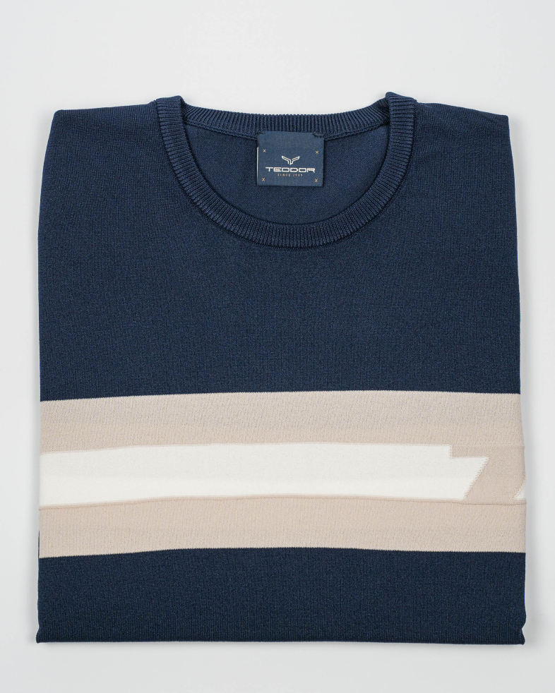 TRICOU BLEUMARIN PRINT GEOMETRIC 220116131535-2 02