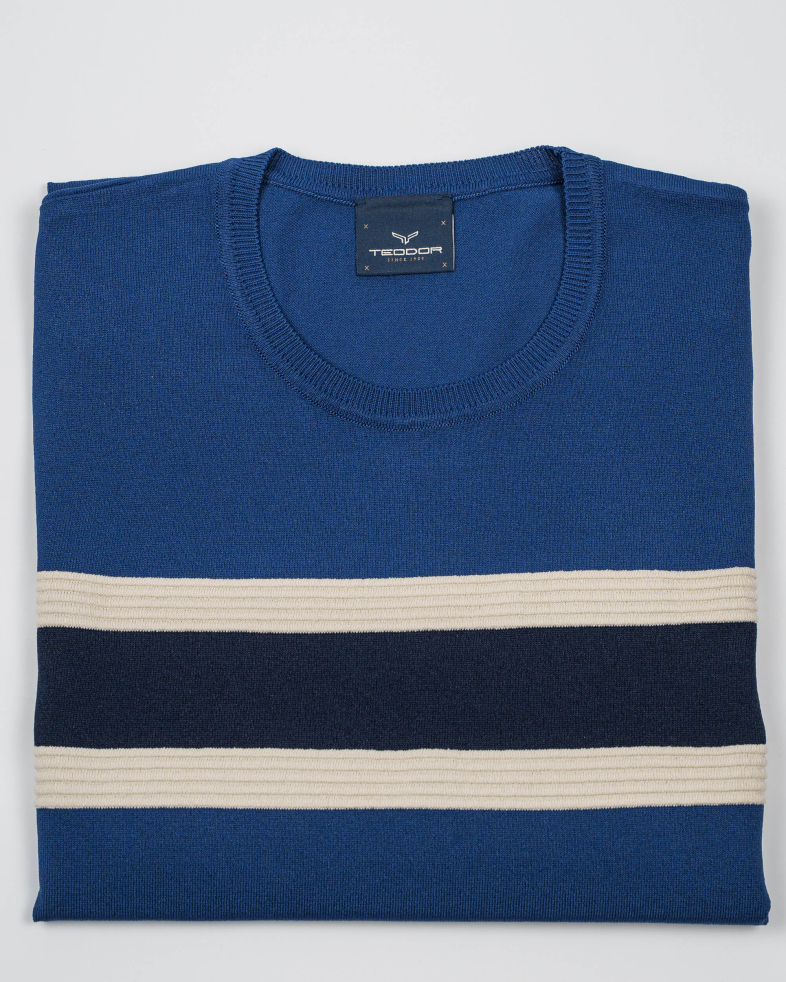 TRICOU ALBASTRU PRINT GEOMETRIC 220116131537-2 02