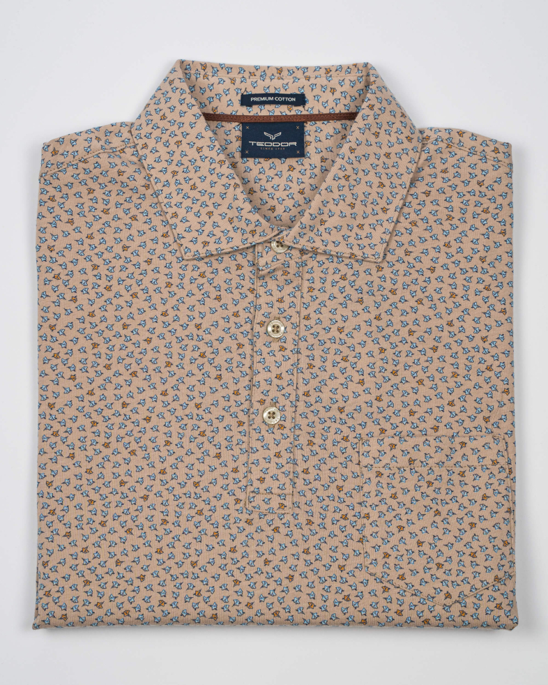 TRICOU POLO BEJ PRINT FLORALEN 220110131581-4 01