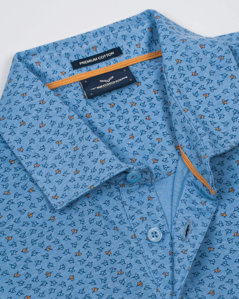 TRICOU POLO BLEU PRINT FLORALEN 220110131581-3 03