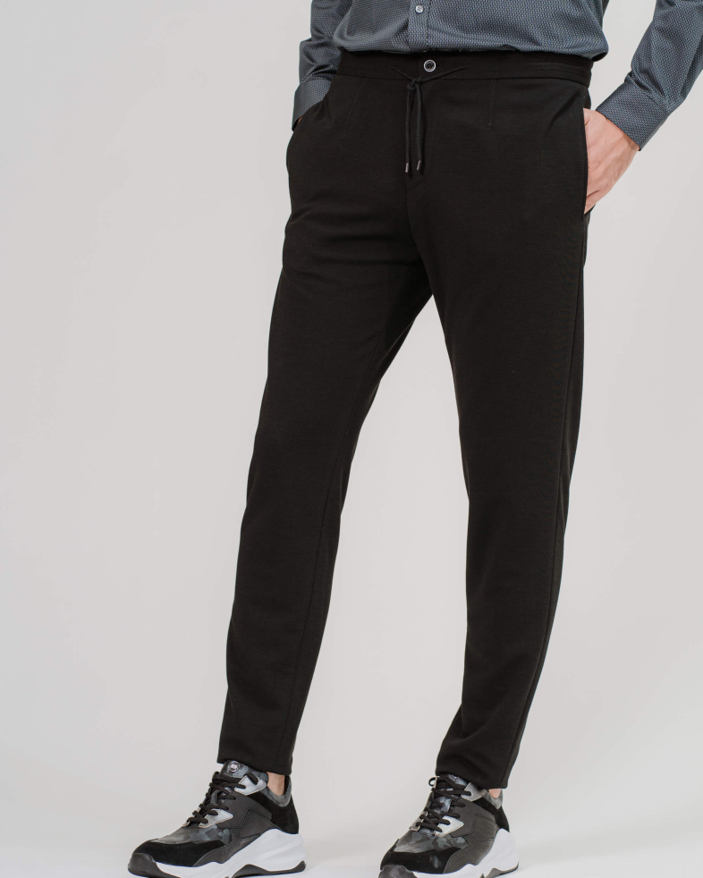 PANTALON TRICOTAT CU SNUR CULOAREA NEGRU 200204088273-1 03