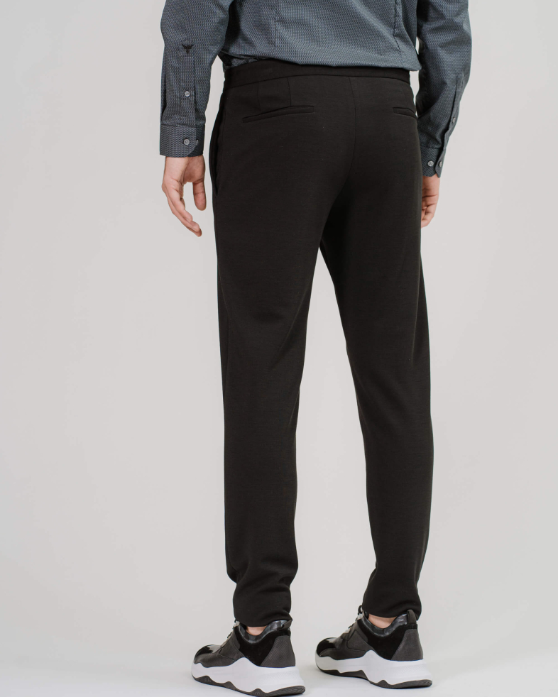PANTALON TRICOTAT CU SNUR CULOAREA NEGRU 200204088273-1 05