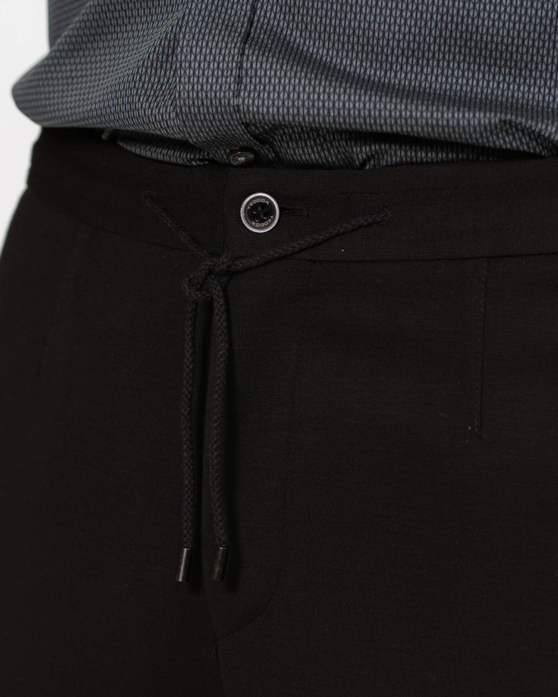 PANTALON TRICOTAT CU SNUR CULOAREA NEGRU 200204088273-1 07