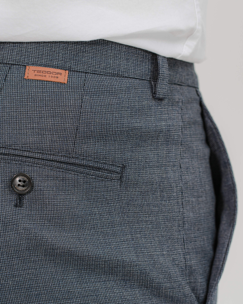 PANTALON SLIM FIT CULOAREA ALBASTRU ANCHIS PEPIT 200204088272-3 06