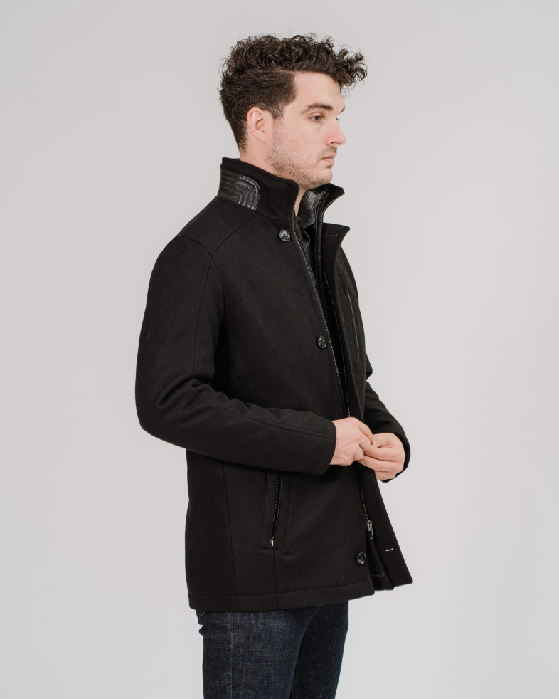 PALTON DE LANA CU CASMIR NEGRU 200217099031-1 02