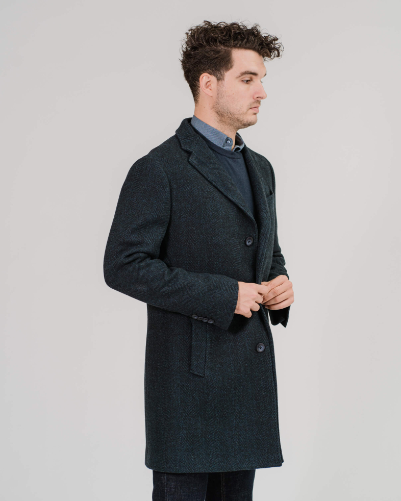 PALTON SLIM FIT ALBASTRU ANCHIS CU DESEN 200239099027-1 02