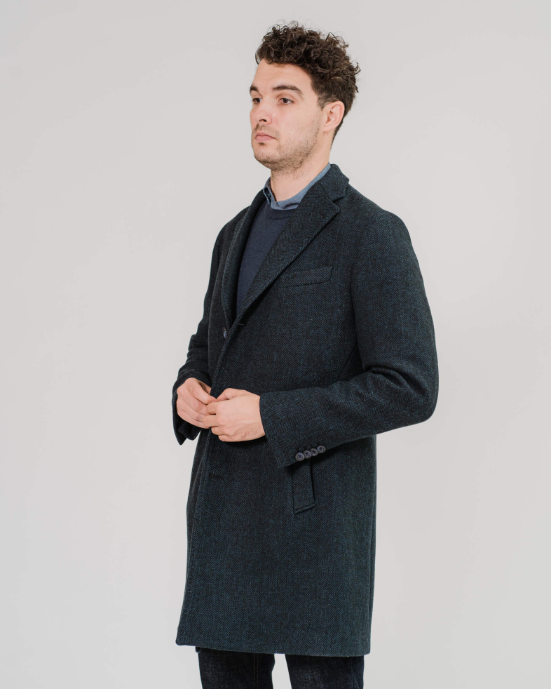 PALTON SLIM FIT ALBASTRU ANCHIS CU DESEN 200239099027-1 03