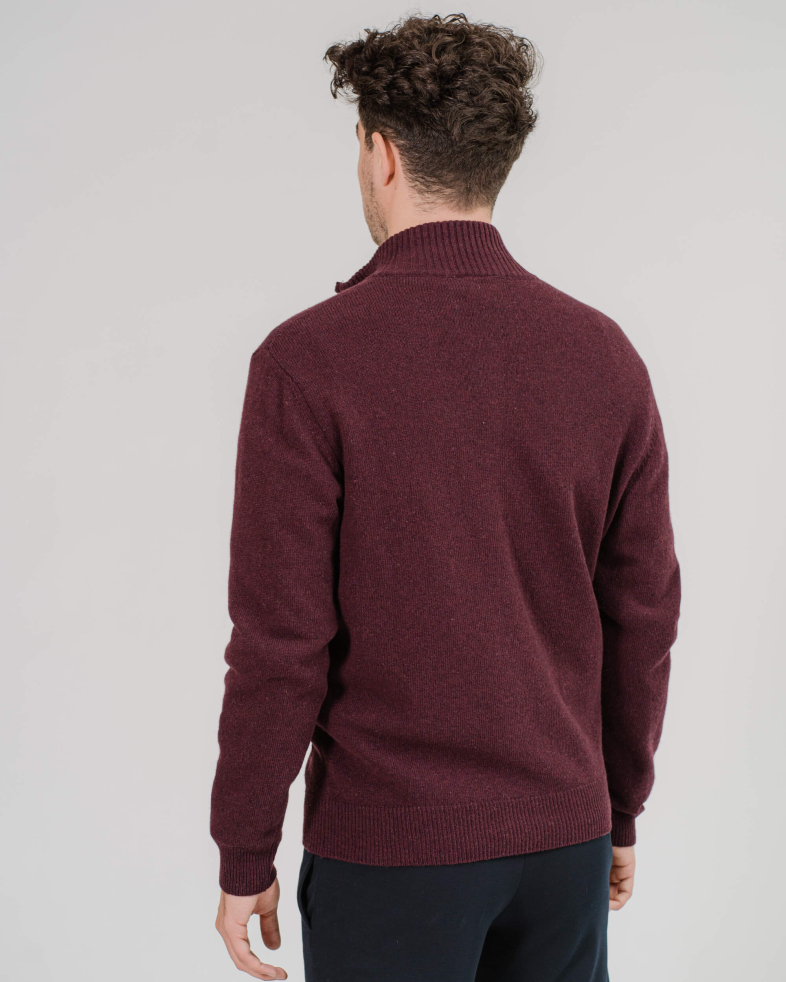 PLOVER DE LANA CU FERMOAR SI LOGO CULOAREA BORDO 200241105184-3 05