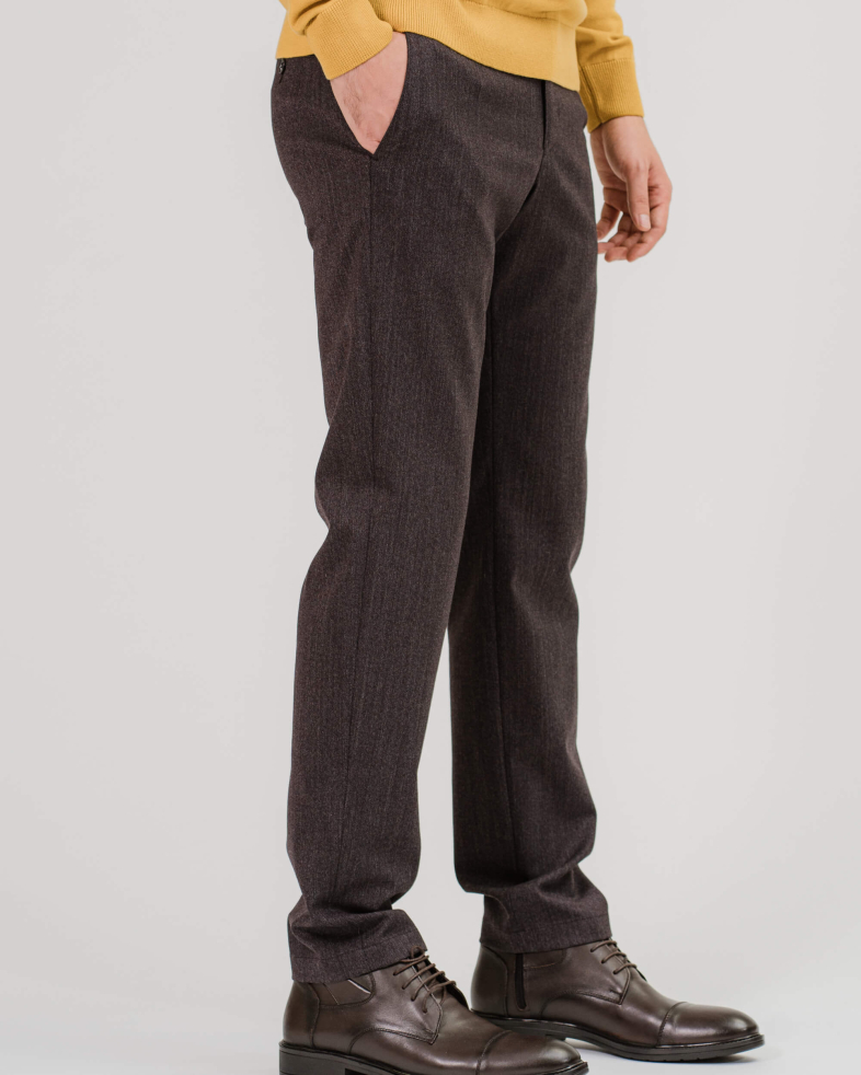 PANTALON SLIM FIT STRUCTURAL CULOARE BORDO 200204088272-2 06
