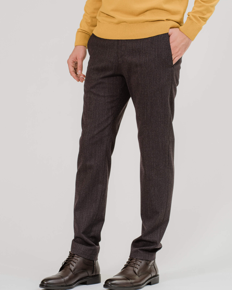 PANTALON SLIM FIT STRUCTURAL CULOARE BORDO 200204088272-2 02