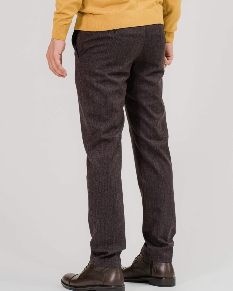 PANTALON SLIM FIT STRUCTURAL CULOARE BORDO 200204088272-2 03